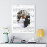 Lyrics Song -- Canvas  24"x30" -- David & Holly