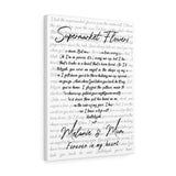 Lyrics -- Melanie & Mum Forever in my heart -- Canvas 18x24 -- Printify