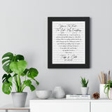 Lyrics -- Tripp & Cate - 01/26/02 -- Black framed 11x14 -- Printify