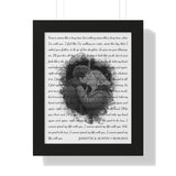 Lyrics Song -- Black framed poster/ 11"x14" -- Jonette & Austin