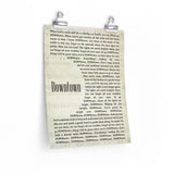 Lyrics -- Downtown -- poster/ 11"x14" -- Printify