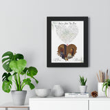 Lyrics -- Chris & Miranda 2.14.15 -- Black framed 11"x14" -- Printify