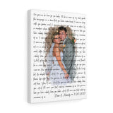 Music Lyrics Song -- Canvas 12"X16" -- Dan & Mandy
