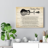 Music Lyrics Song -- Canvas 12"X16" -- Starting over