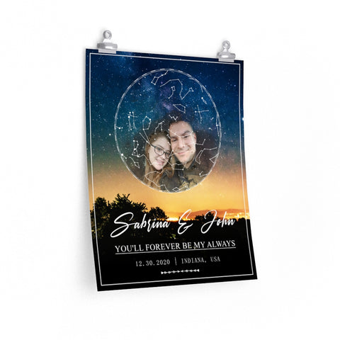 Star map -- John & Sabrina  12/30/2020 -- 16x20 -- Printify