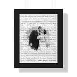 Lyrics -- Luke & Bailey 01.25.2020 -- Black framed 11x14 -- Printify