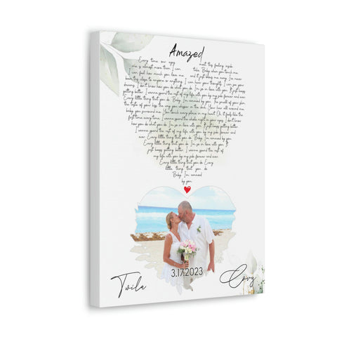 Printify Canvas Gallery Wraps 12x16 - Amazed 2 Hearts - Twila & Cory 3.17.2023