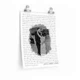 Lyrics Song -- poster/ 11''x14'' -- Jimmy & Carissa