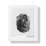 Lyrics -- Mike & Rubie 03.19.19 -- White framed 16x20 -- Printify