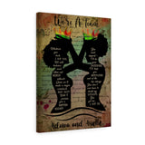 L.G.B.T Black Couple -- Canvas  18"X24" -- Adowa and Arielle
