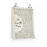 Lyrics -- He Keeps Me Singing -- 11''x14'' -- Printify