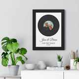 Vinyl -- Jenn & Brian 12-10-21 -- Black framed 12x16 -- Printify