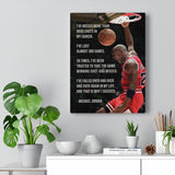 Motivational Jordan Quote Poster -- I've Failed Over -- Canvas 12x16 -- 1 -- Printify