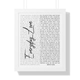 Lyrics -- Ken & Lisa -- White framed 16x20 -- Printify