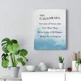 Text poster -- THE GALLOWAYS -- Canvas 11"X14" -- printify