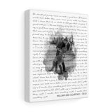 Music Lyrics Song -- Canvas 8"x10" -- William and Courtney
