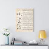 Music Lyrics Song -- Canvas 18"X24" -- Watching You