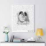 Music Song Lyrics -- Canvas 24"x30" -- Mike and Stefanie
