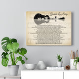 Music Lyrics Song -- Canvas 12"X16" -- Greatest Love Story (Lanco)