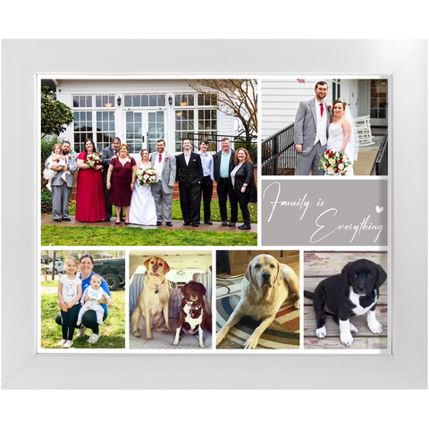 Photos Collages Prints -- White framed 11"x14" -- Family is Everything(6photo) -- gooten