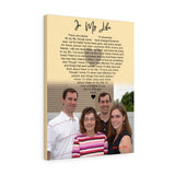 Lyrics -- I Miss You Mom -- Canvas 18x24 -- Printify