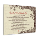 Lyrics Song -- Canvas 18"X24" -- Waited My Whole Life (Cracker)