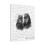 Lyrics -- Denny & Aja 07/10/2019 -- Canvas 24x30 -- Printify