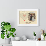 Lyrics -- Shyanne & Jeremy 11.13.2021 -- White framed 11x14 -- Printify