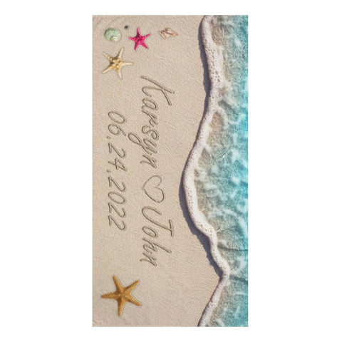Couple Beach Towel, 30x60 -- Karsyn & John 06.24.2022