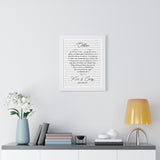 Lyrics -- Kris & Corey 2-3-21 -- White framed 16x20 -- Printify