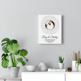 Music Lyrics Song -- Canvas 8"x10" -- Ray and Shirley