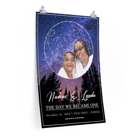 Stars Map Wedding -- Poster 20*30 -- Nadine & Lynda