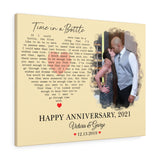 Lyrics -- Victoria & George 12.13.2019 -- Canvas 24x30 -- Printify