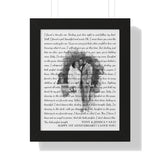 Lyrics Song -- Black framed poster/ 11"x14" -- Tony and Jessica