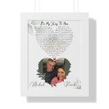 Lyrics Song -- White framed poster/ 11"x14" -- Michael & Pamela