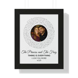 Printify Black Framed 11x14 Poster - The Princess and The Frog 4.3.21 - Timing is Everything - I love you more!