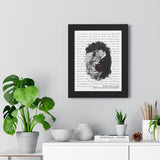 Lyrics Song -- Black framed poster/ 11"x14" -- Ernie & Erin