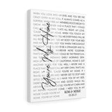 Lyrics -- Kim & Mike 3.30.21 -- Canvas 12x16 -- Printify