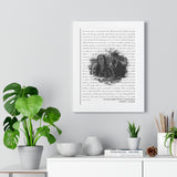 Lyrics -- Zach & Brittany 09.02.2017 -- White framed 12x16 -- Printify