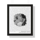 Lyrics -- Anne and Nick 04/30/2016 -- Black framed 16x20 -- Printify