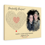 Lyrics -- Kaydence & Sean 12.13.20 -- Canvas 18x24 -- Printify