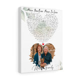 Lyrics -- Maloy Family -- Canvas 11x14 -- Printify