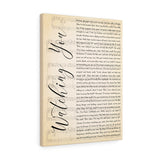 Music Lyrics Song -- Canvas 18"X24" -- Watching You
