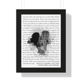 Lyrics Song -- Black Framed poster/ 12”x16” -- Jaclyn and Lekisha
