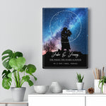 Star Map -- Jake & Jenny -- Canvas 12x16 -- printify