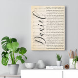 Music Song Lyrics -- Canvas 12"X16" -- Daniel