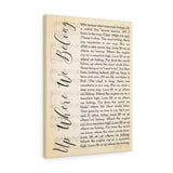 Music Lyrics Song -- Canvas 18"X24" --  Up Where We Belong (Joe Cocker & Jennifer Warnes)