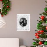 Lyrics Song -- poster/ 11''x14'' -- Caleb