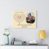 Lyrics Song -- Canvas 18"X24" -- Erik & Brianne