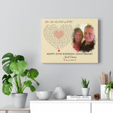 Lyrics -- Jen & Duncan 05.31.1997 -- Canvas 11x14 -- Printify